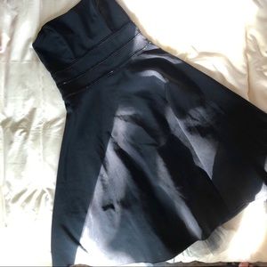 Classic strapless black dress with tulle lining